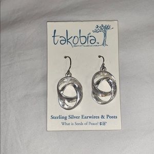 NWT sterling silver spiral earrings